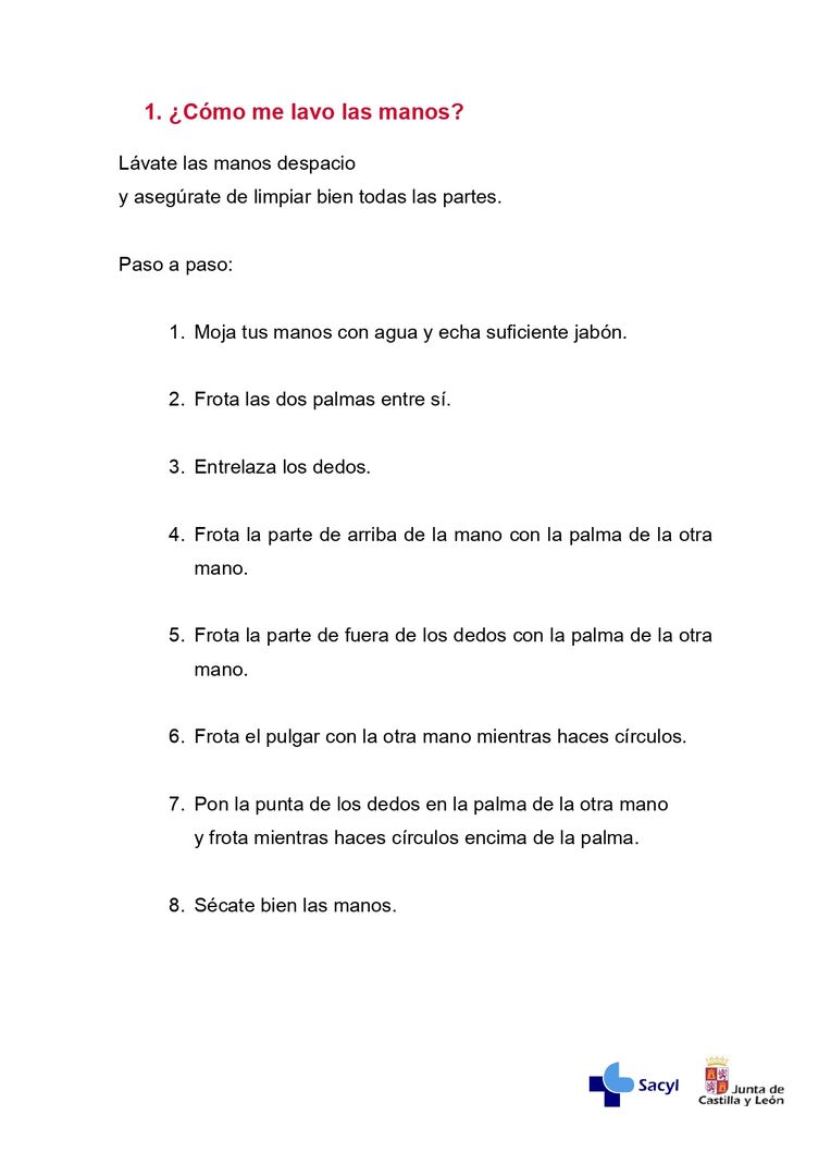 Información enfermos de coronavirus que estén en casa.